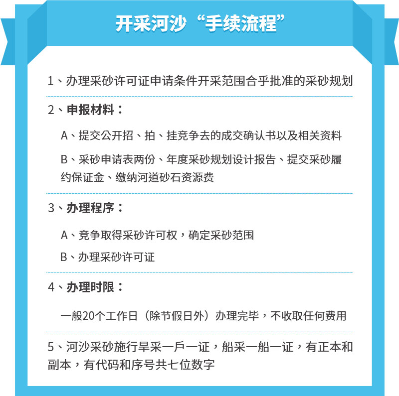 河沙开采手续流程